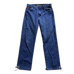 Wrangler FR Flame Resistant Jeans Mens 32x32 Original Fit Blue Work Denim Pants